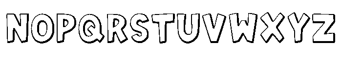 Outline Grinch Regular Font LOWERCASE