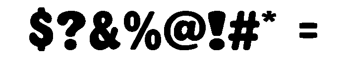 Outline Groovy Font OTHER CHARS