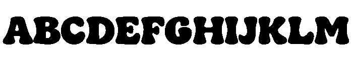 Outline Groovy Font UPPERCASE