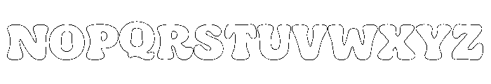 Outline Groovy Font LOWERCASE