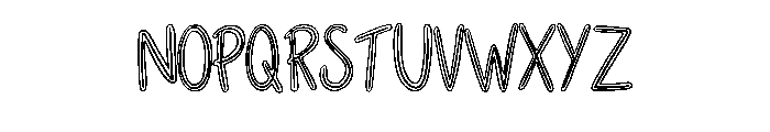 Outline Handwriting By  Regular Font UPPERCASE