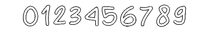 Outline Handwriting Regular Font OTHER CHARS