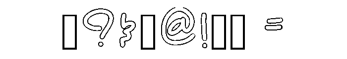 Outline Handwriting Regular Font OTHER CHARS