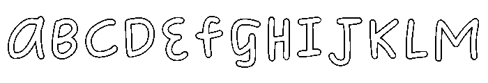 Outline Handwriting Regular Font UPPERCASE