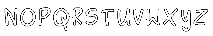 Outline Handwriting Regular Font UPPERCASE