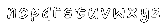 Outline Handwriting Regular Font LOWERCASE