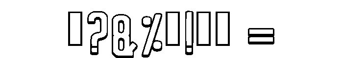Outline Modern Regular Font OTHER CHARS