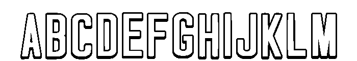 Outline Modern Regular Font UPPERCASE