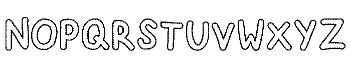 Outline Papper Regular Font LOWERCASE