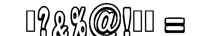 Outline Rider Regular Font OTHER CHARS