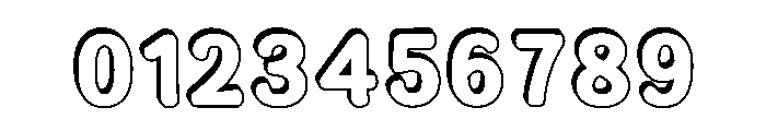 Outline Shadow Regular Font OTHER CHARS