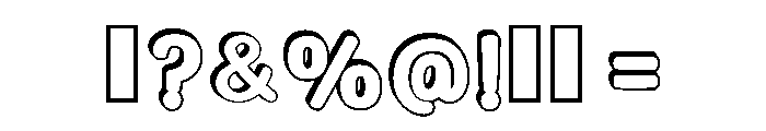 Outline Shadow Regular Font OTHER CHARS