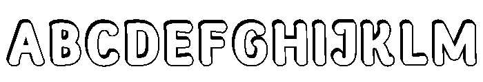 Outline Shadow Regular Font UPPERCASE