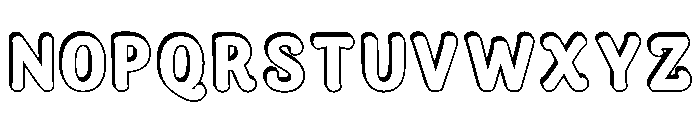 Outline Shadow Regular Font LOWERCASE