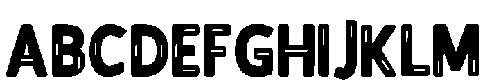 Outline Teacher Regular Font UPPERCASE