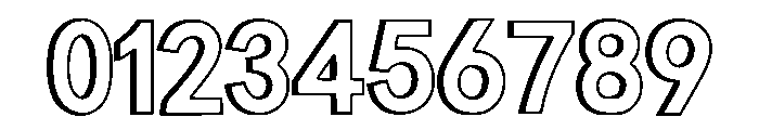 Outline Winter Regular Font OTHER CHARS