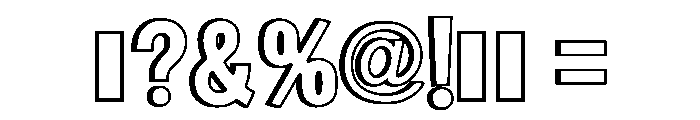 Outline Winter Regular Font OTHER CHARS