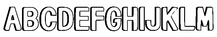 Outline Winter Regular Font UPPERCASE