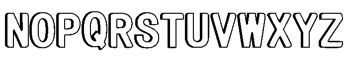 Outline Winter Regular Font LOWERCASE