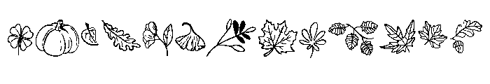 Outline autumn doodle Font LOWERCASE