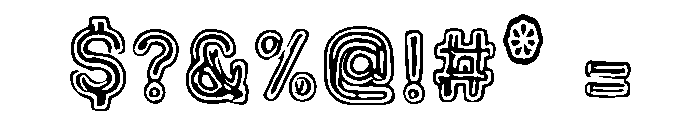Outlined Cartoon Font OTHER CHARS
