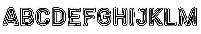Outlined Cartoon Font UPPERCASE