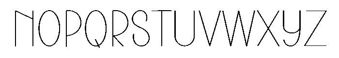 Outside Minimalist Font LOWERCASE
