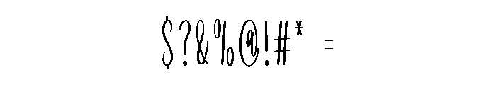 Outside Vocation Font OTHER CHARS