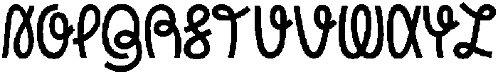 Oui Rullin Regular otf (400) Font UPPERCASE
