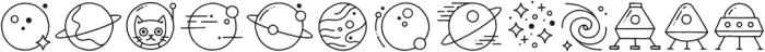 Outer Limits Icons Regular otf (400) Font LOWERCASE