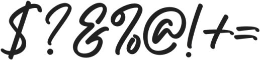 Outlander signature otf (400) Font OTHER CHARS