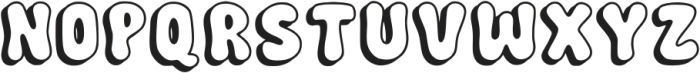 Outline Bounce Regular ttf (400) Font UPPERCASE