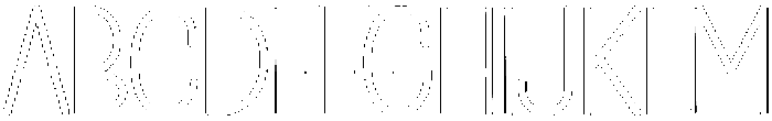 Outline Drawing Regular otf (400) Font UPPERCASE