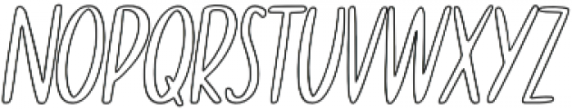 Outline Italic otf (400) Font LOWERCASE