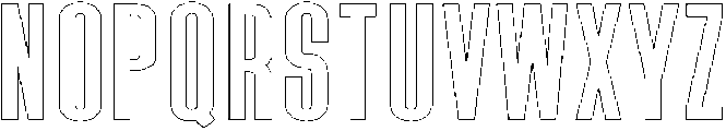 Outline otf (400) Font LOWERCASE