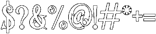 Outline otf (400) Font OTHER CHARS