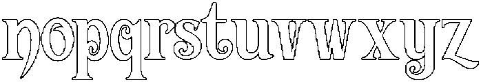 Outline otf (400) Font LOWERCASE