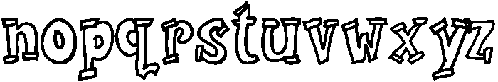 Outline otf (400) Font LOWERCASE