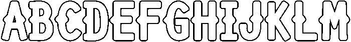 Outline otf (400) Font UPPERCASE