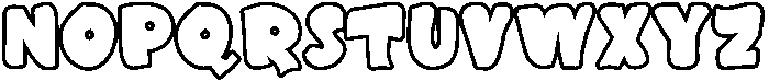 Outline otf (400) Font LOWERCASE
