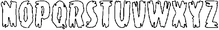 Outline otf (400) Font LOWERCASE