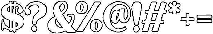 Outline otf (400) Font OTHER CHARS