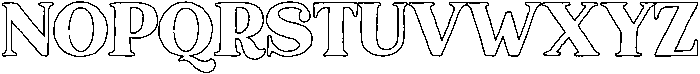 Outline otf (400) Font LOWERCASE