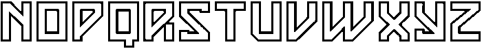 Outline otf (400) Font LOWERCASE