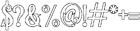 Outline otf (400) Font OTHER CHARS