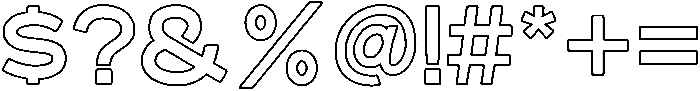 Outline otf (400) Font OTHER CHARS