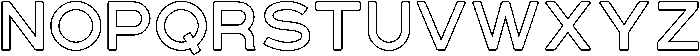 Outline otf (400) Font LOWERCASE