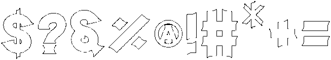 Outline otf (400) Font OTHER CHARS