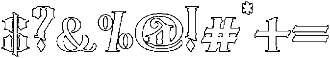Outline otf (400) Font OTHER CHARS