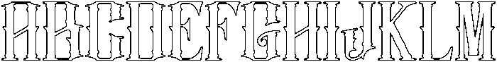 Outline otf (400) Font UPPERCASE